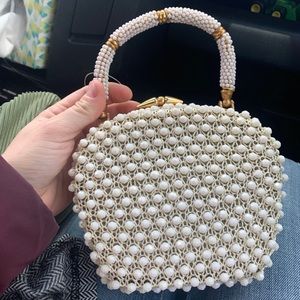 Vintage beaded structured purse